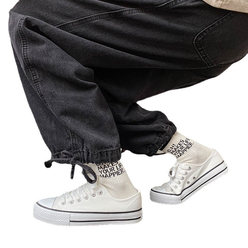 Trendy Canvas Shoes, Unisex Low-top Sneakers