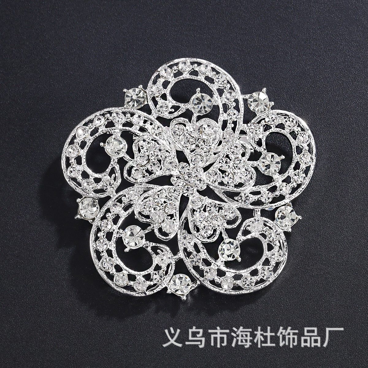 Alloy Rhinestone Brooch Pin