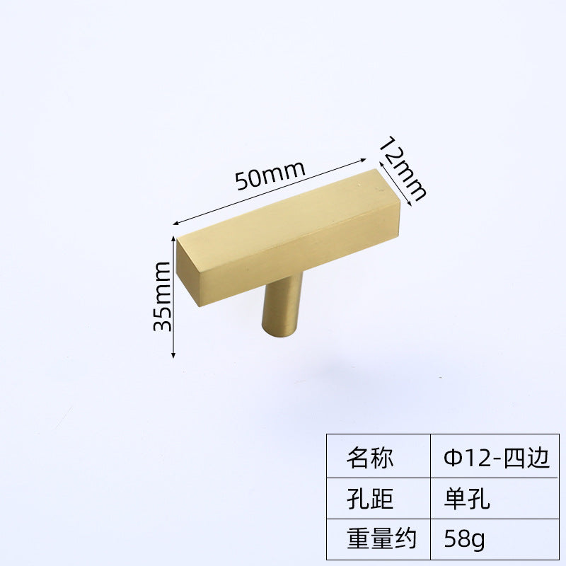 Square thickened brass handle