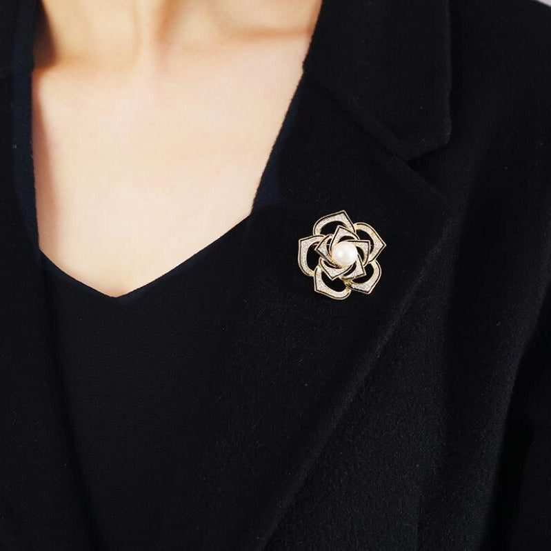 Camellia trendy brooch