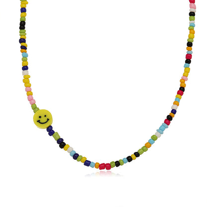 Colorful Rice Bead Bohemian Short Necklace