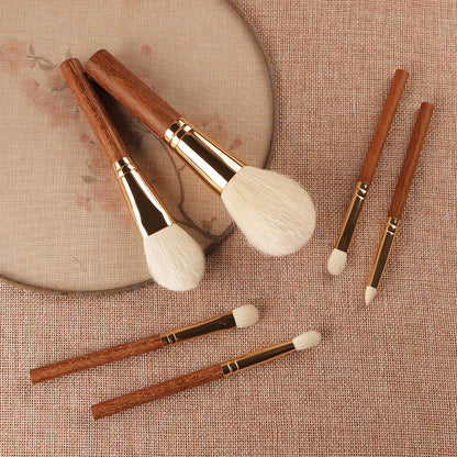 Golden Sandwood White Lamb Hair 6-Piece Makeup Brush Set