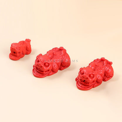 Cinnabar Pixiu loose beads