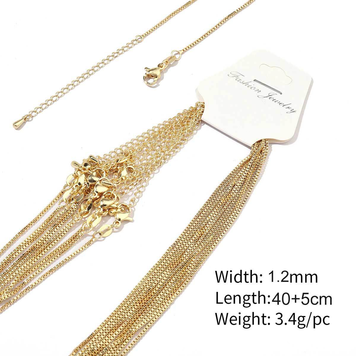 18K real gold color retention universal adjustable necklace