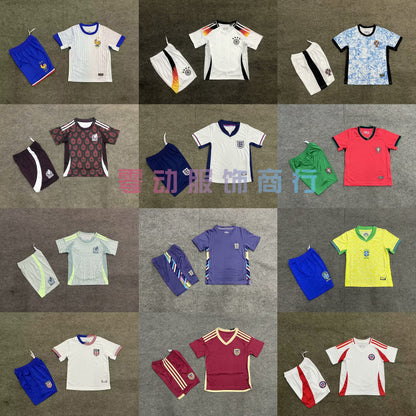 24-25 Portugal Brazil Mexico Italy France Argentina Kids Soccer Jersey