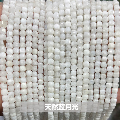 4Mm crystal agate square loose beads