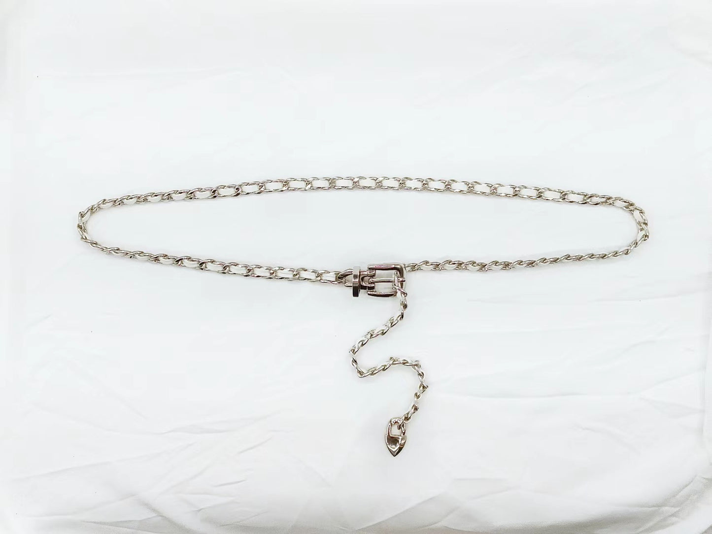 Punk style metal chain belt