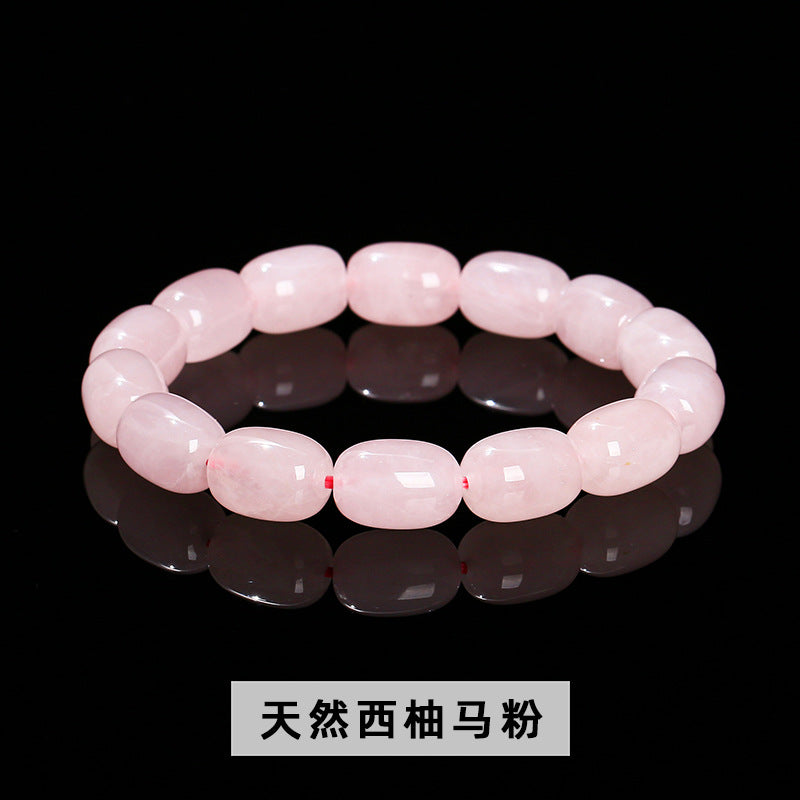 Pulsera de cuentas de cristal de pólvora de caballo de pomelo natural 