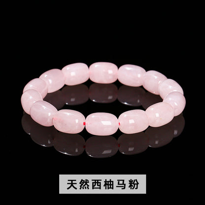 Pulsera de cuentas de cristal de pólvora de caballo de pomelo natural 