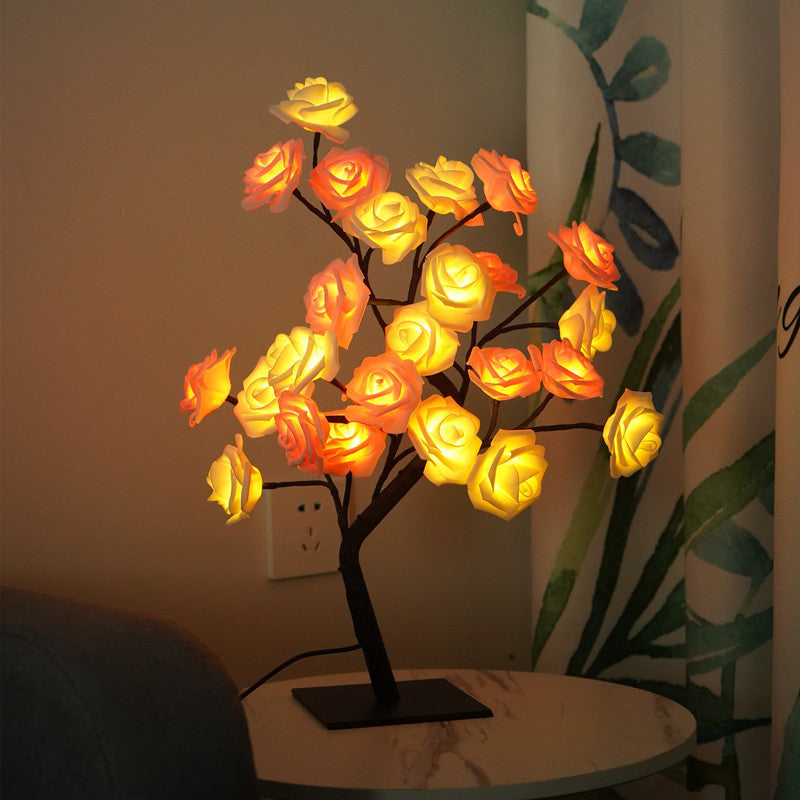 USB switch LED simulation rose tree lamp decoration night light