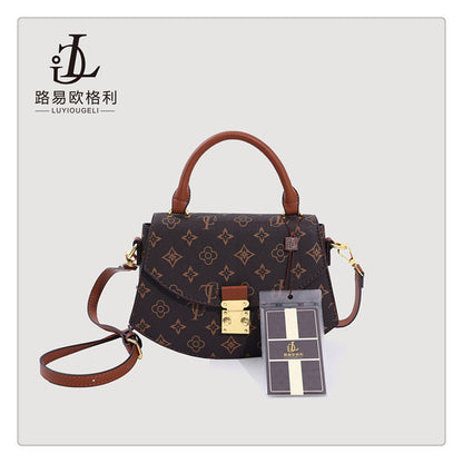 Korean version handbag premium texture shoulder oblique bag