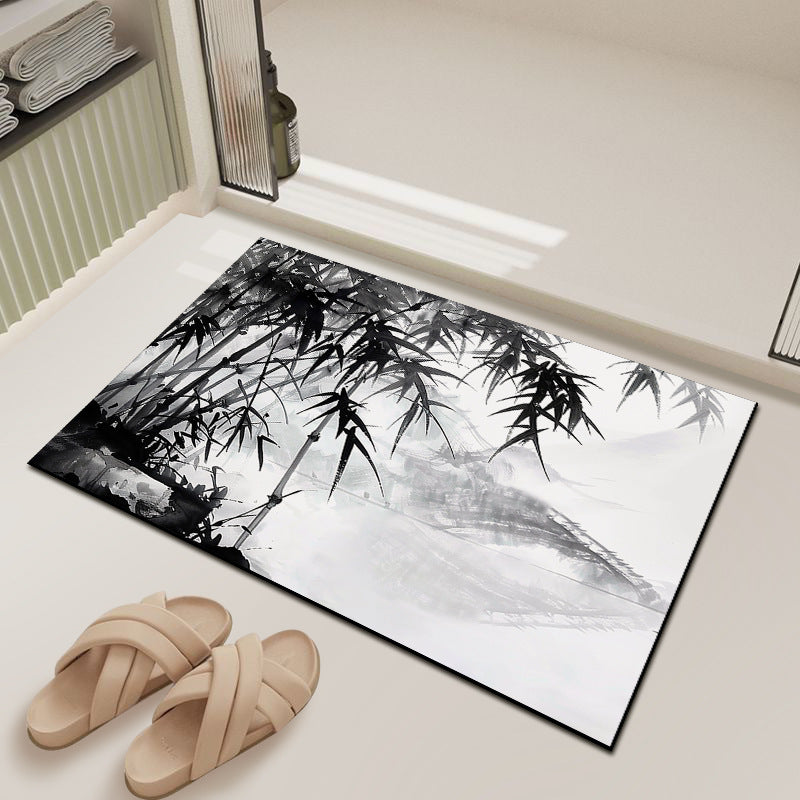 Diatomaceous earth ink wash bath mat