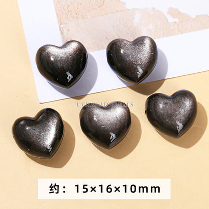 Wholesale of natural silver obsidian carving pendants