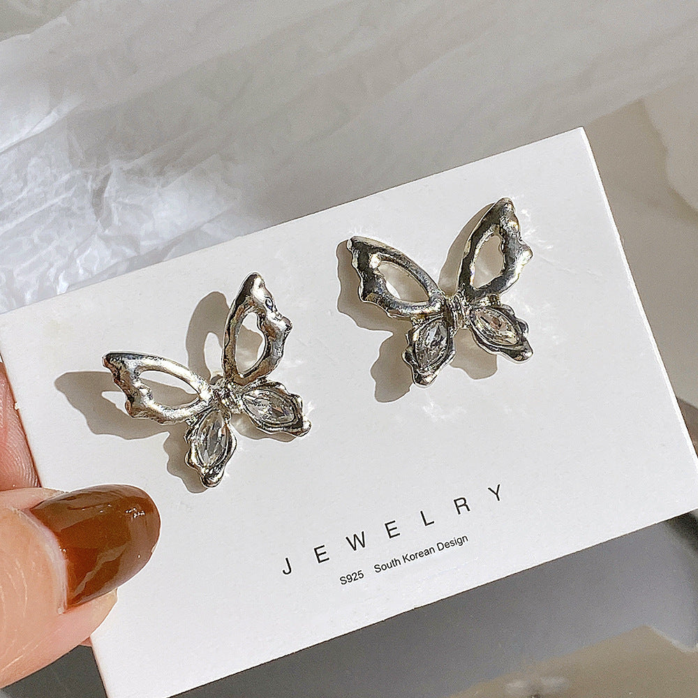 Diamond Butterfly Earrings