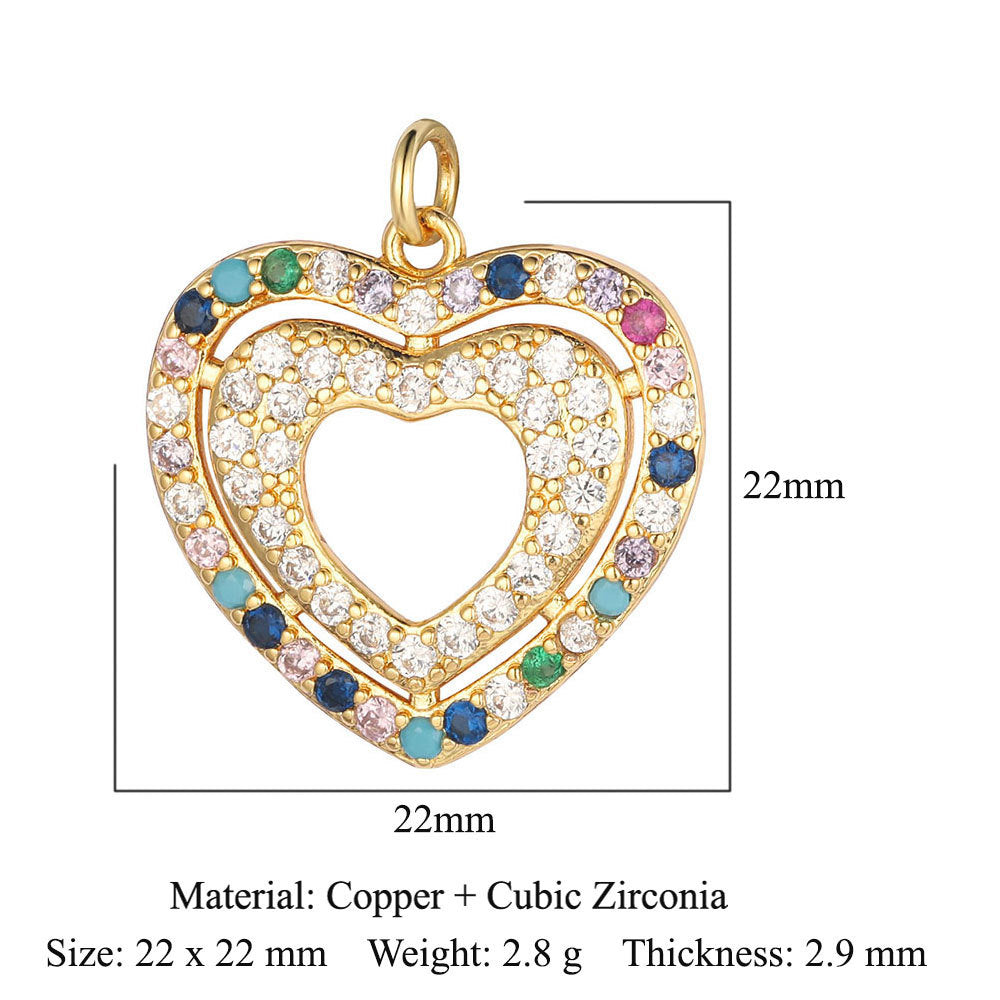 Copper zircon DIY jewelry accessories ins wind butterfly