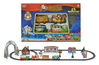 Christmas Electric Track Car Assembly Toy for Kids