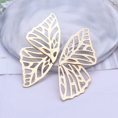 Hollow butterfly wing earrings