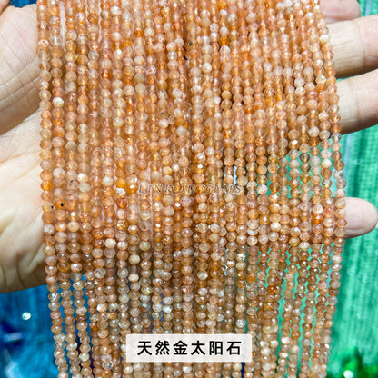 3Mm faceted small beads round beads cut loose beads