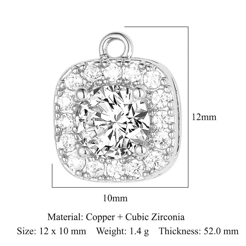 DIY butterfly round copper zircon pendant.