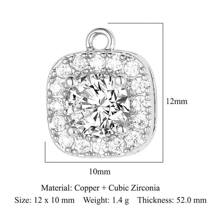 DIY butterfly round copper zircon pendant.