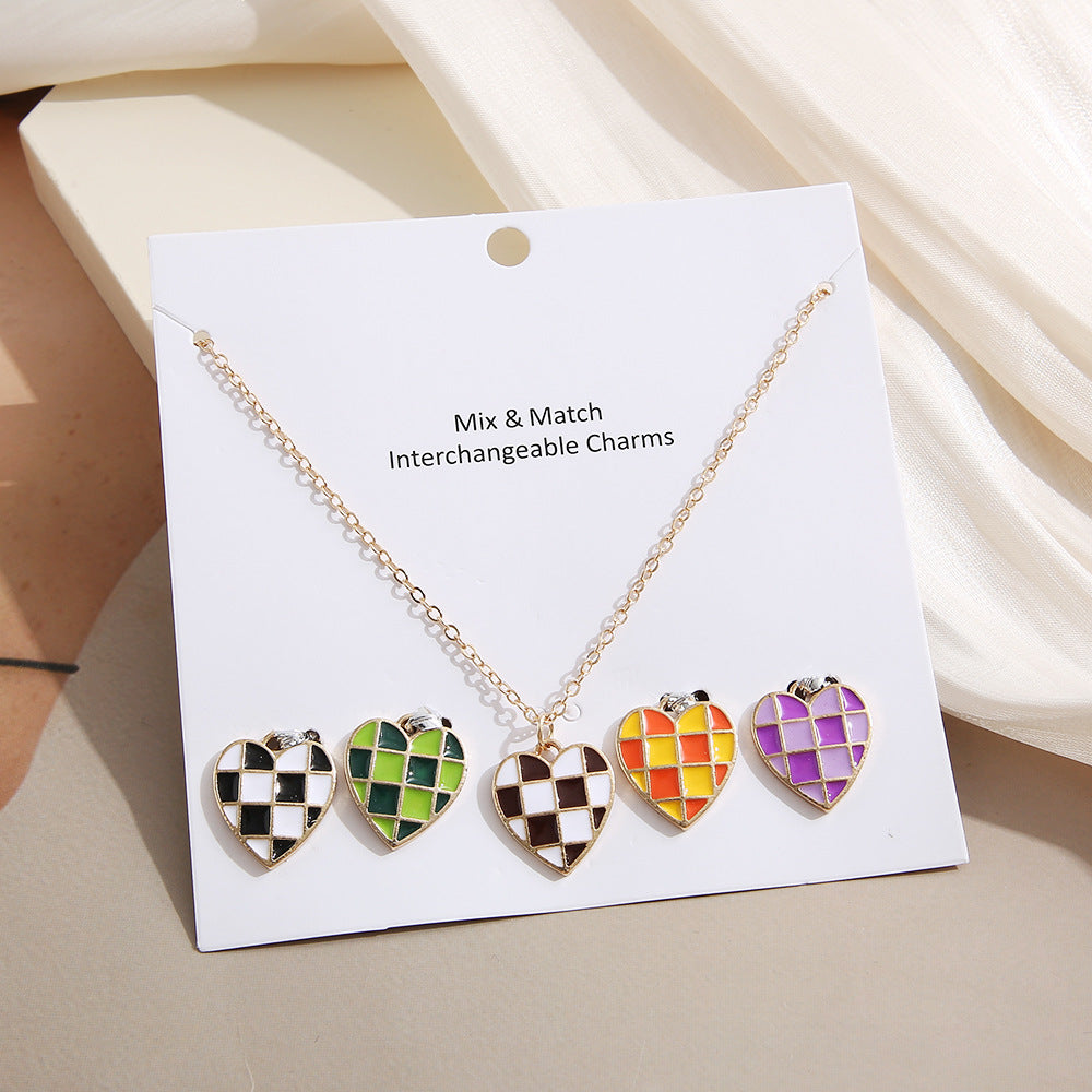 Colorful Heart Pendant Necklace Wholesale