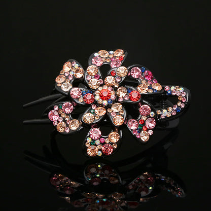 Elegant women's disc hair grab clip flower headdress