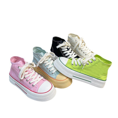 Women's high top canvas shoes