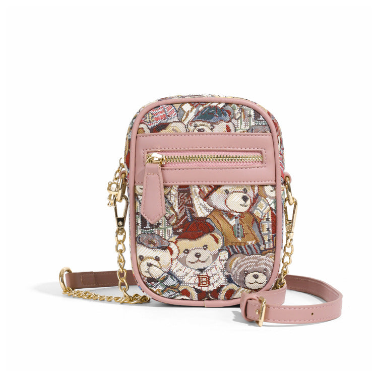 Popular cartoon cute bear mobile phone bag