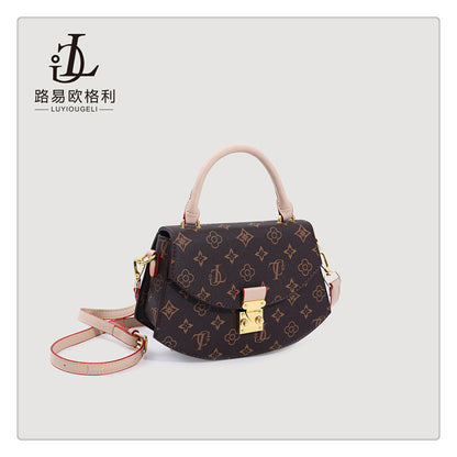 Korean version handbag premium texture shoulder oblique bag