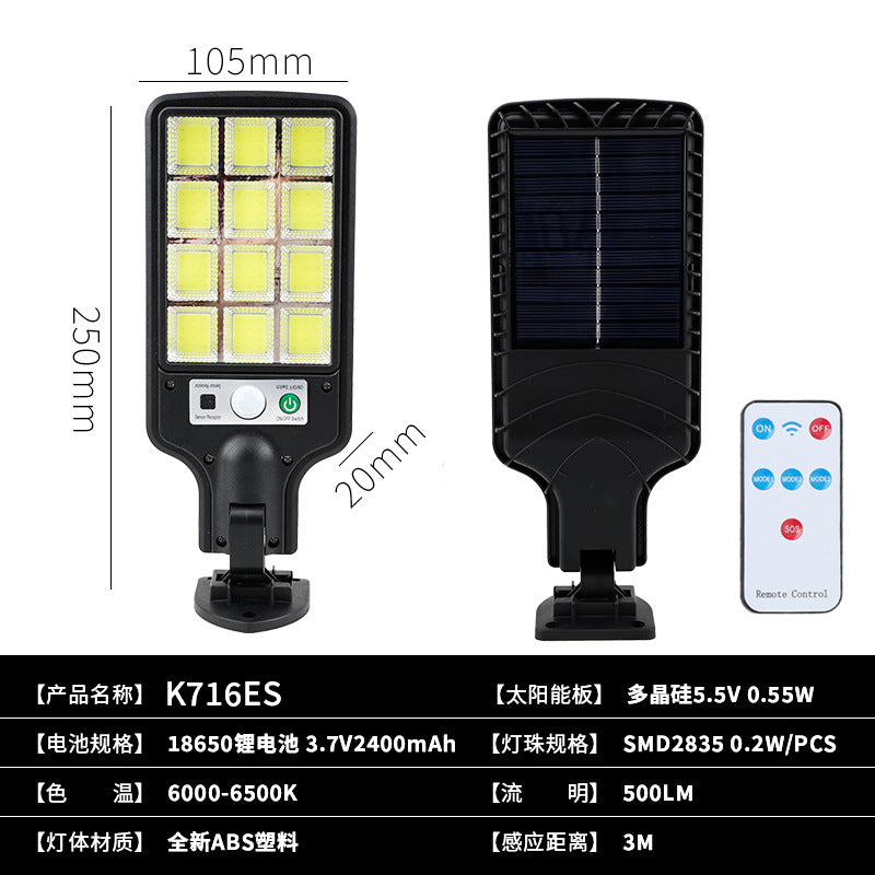 Solar light outdoor induction wall light