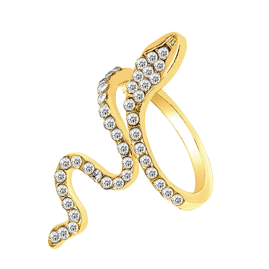 Zirconia Wrapped Snake Ring