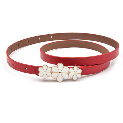 Flower thin belt lady