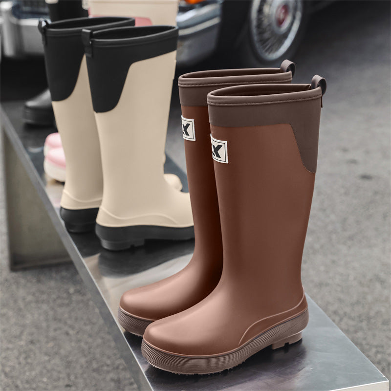 Tall tube rain shoes women's fashion