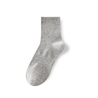 Cotton Anti-Odor Double-Stitch Men's Mid-Calf Socks