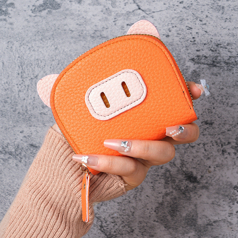 Pig zipper wallet