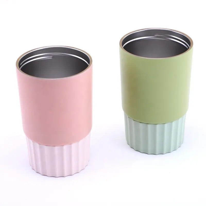 12oz contrasting color double-layer thermal insulation mug