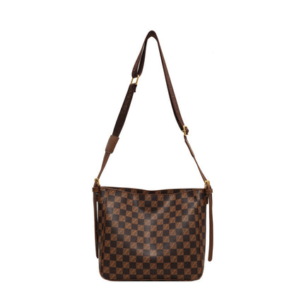 Printed letter wide shoulder strap tote bag