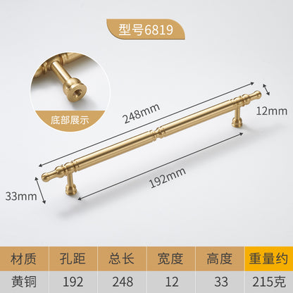 Wardrobe door brass handle