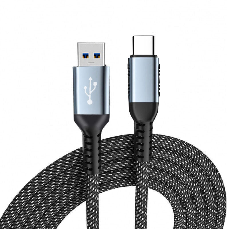 Nylon Braided Type-C Fast Charge Cable 1/2m for Apple Android