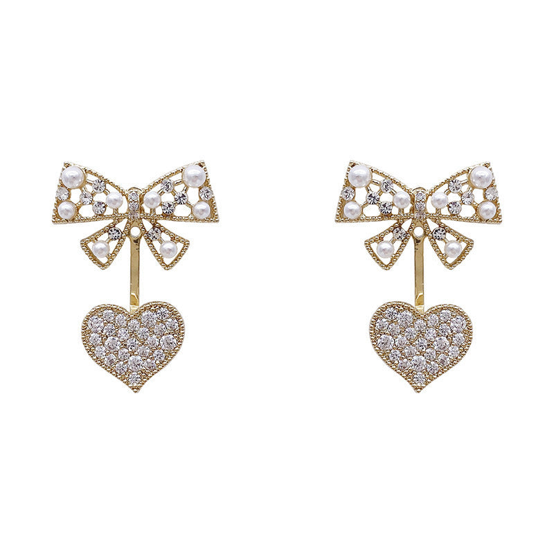 Zircon Maple Leaf Stud Earrings Female fashion