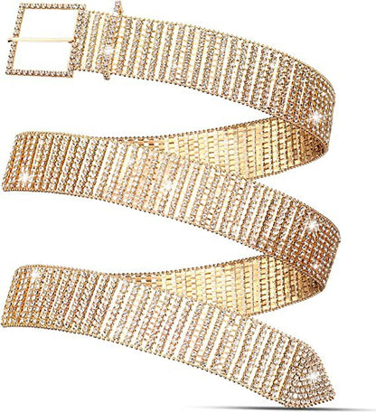 9 rows full rhinestone inlaid belt