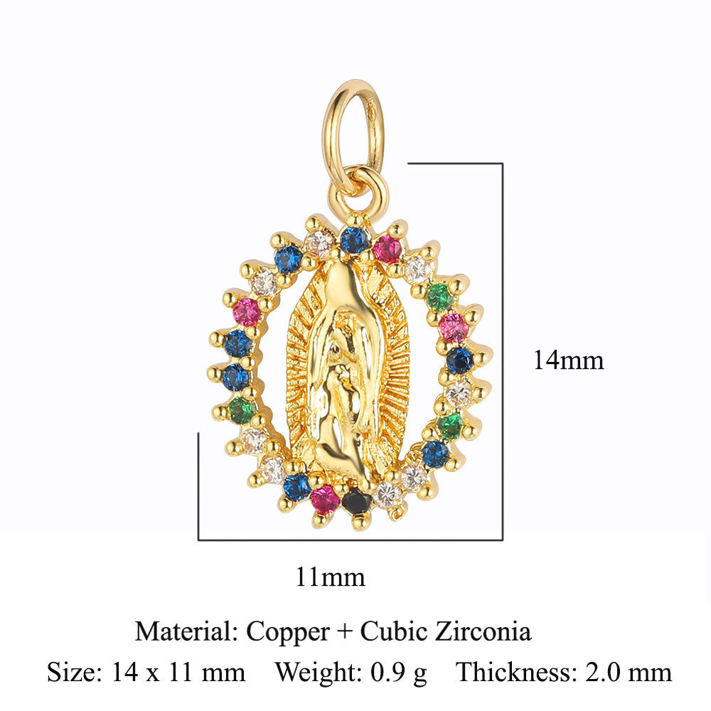 Feather wings tower copper zircon pendant