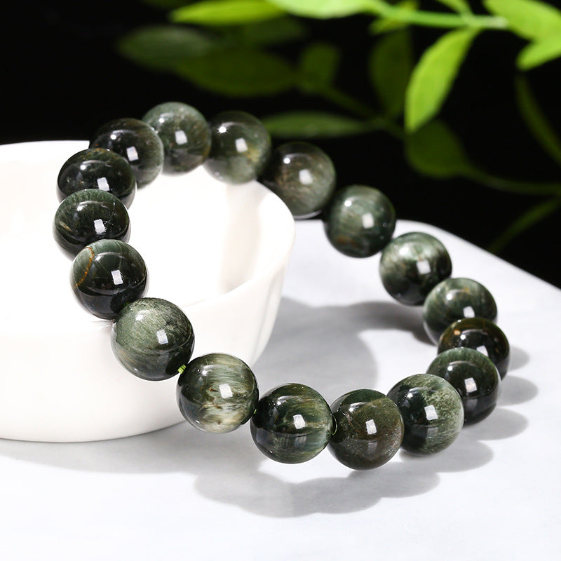 Natural opal actinolite bracelet