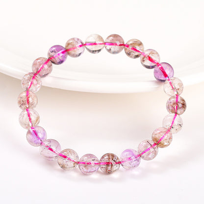 5A Natural Ice Transparent Super Seven Crystal Bracelet