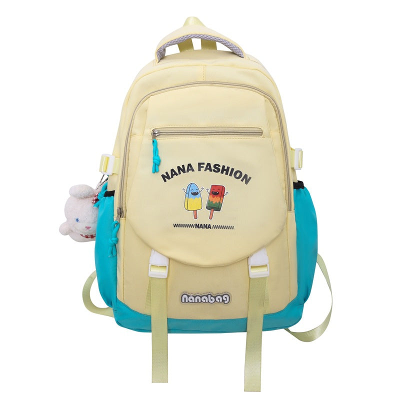 Cute contrast color fashion backpack with large capacity