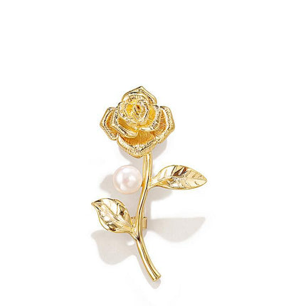 Metal Delicate Rose Brooch