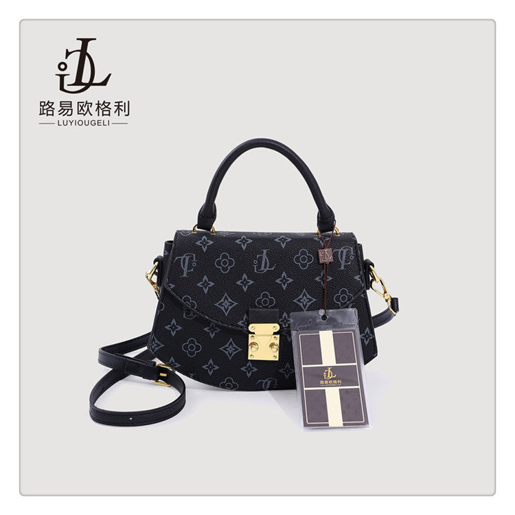 Korean version handbag premium texture shoulder oblique bag