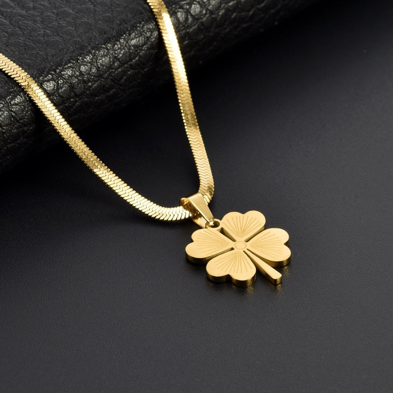 Lucky Clover Stainless Steel Bracelet