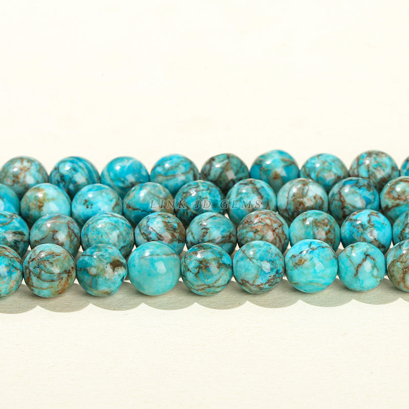 South African turquoise round beads blue turquoise loose beads