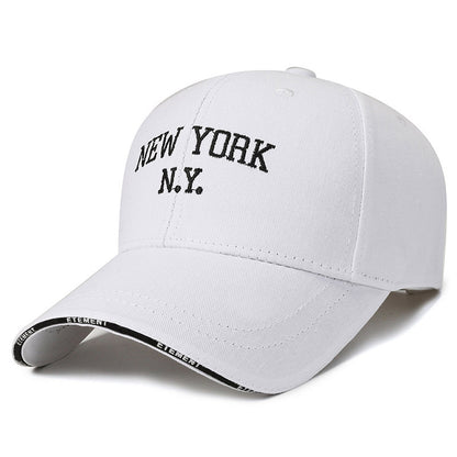 Gorra de pico de pato moderna con letras coreanas bordadas 